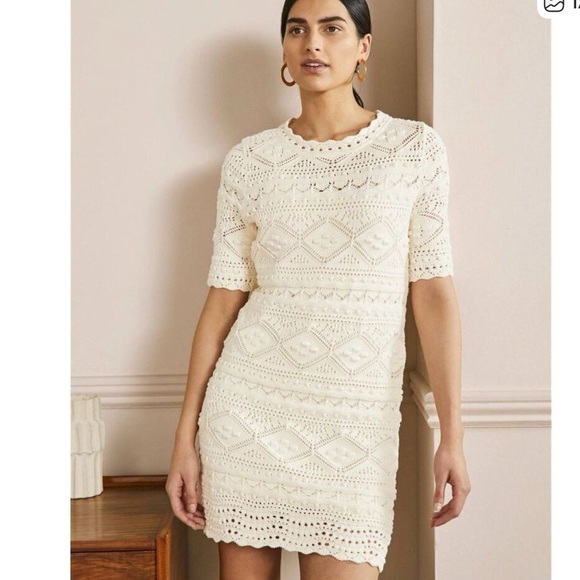 Boden Dresses & Skirts - Boden Women’s Claudia Textured Crochet knit Dress Size 2R (US)